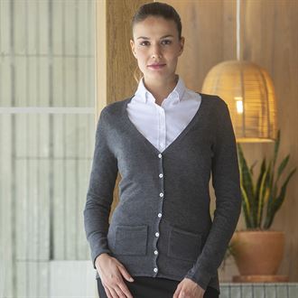 V Neck Cardigan Dark Grey - Peterborough