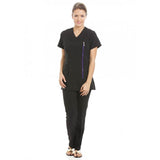 Miami Tunic Black with Purple Zip