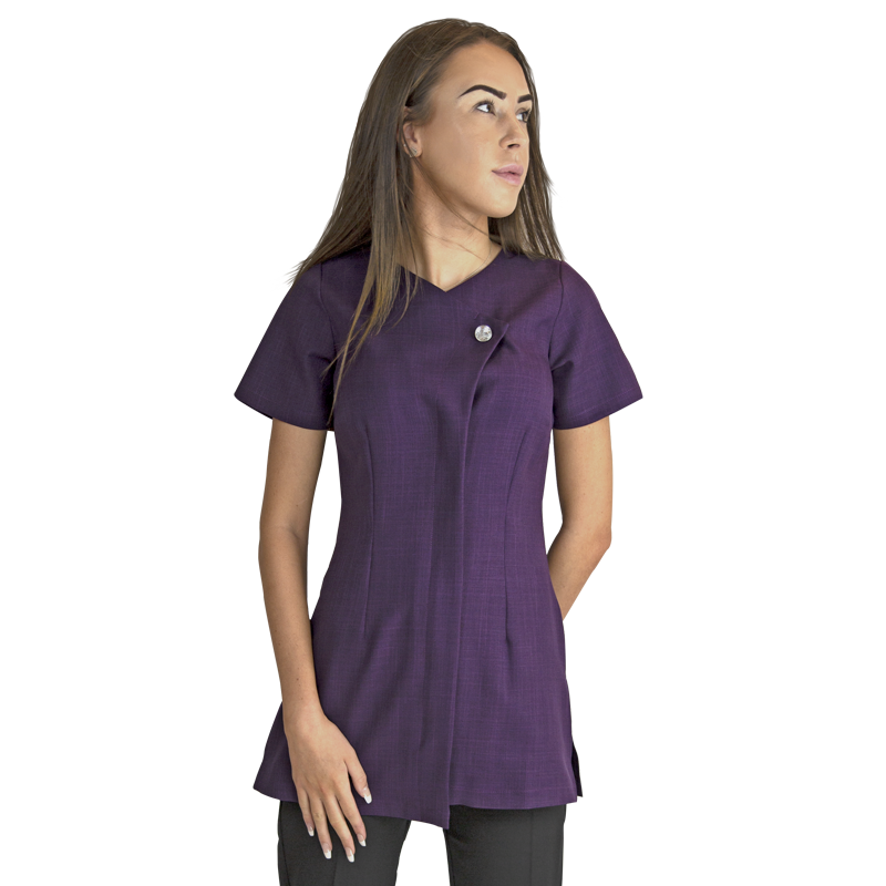 Chelsea Tunic Aubergine with Diamante Button