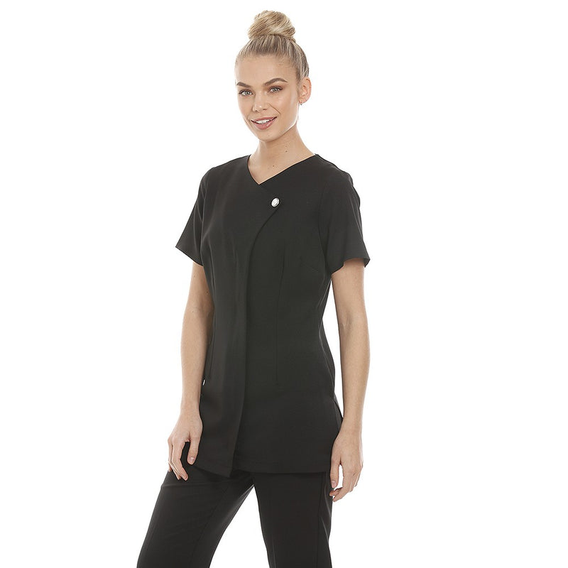 Chelsea Tunic Black with Diamante Button
