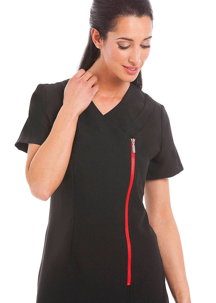 Miami Tunic Black with Red Zip - South Thames