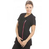Miami Tunic Black with Pink Zip