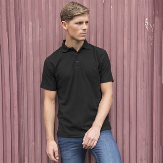 LEICESTER COLLEGE RTX101 UNISEX BLACK POLO