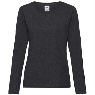 SS049 LADIES FIT LONG SLEEVE T SHIRT in black - Shooters Hill
