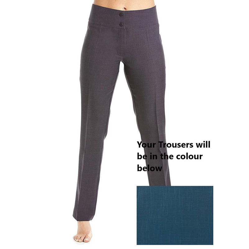 Straight Leg Trousers Teal - UCB