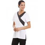 Ohio Tunic White with Aubergine